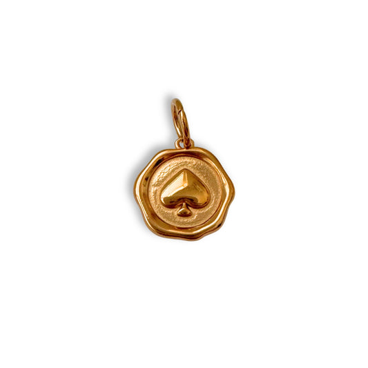 Gold Ace Of Spades Charm