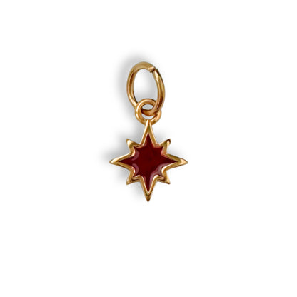 Gold Brown Star Charm