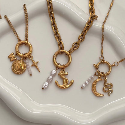 Gold Chunky Anchor Charm