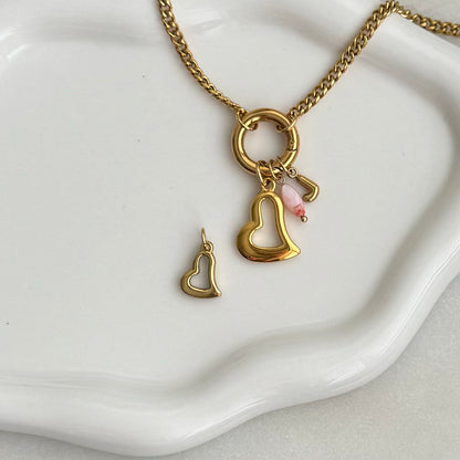 Gold Asymmetric Heart Charm