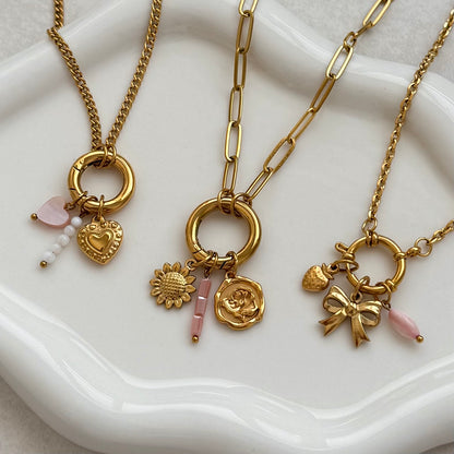Gold Simple Sunflower Charm