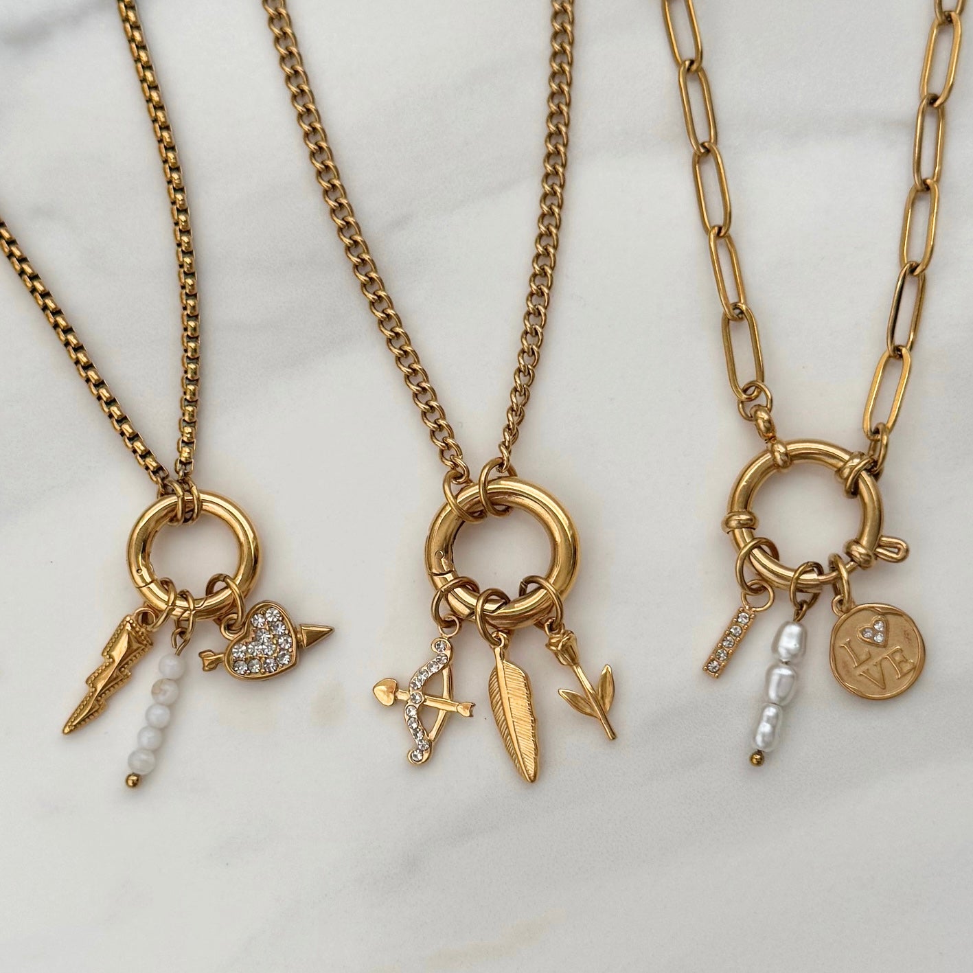 Gold Bow & Arrow Charm