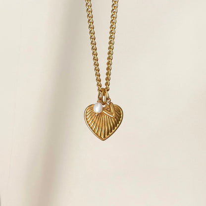 Gold Classic Heart Charm