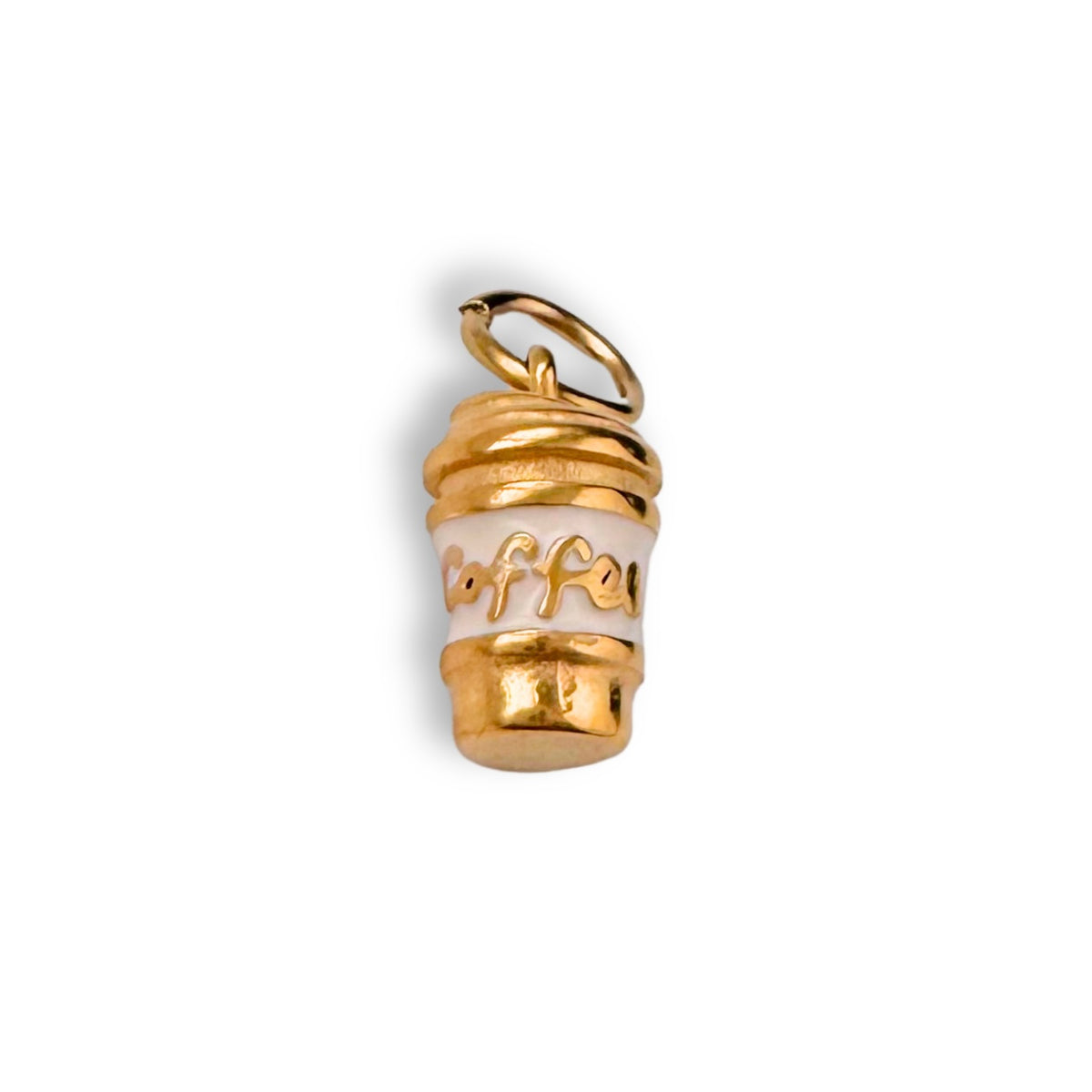 Gold Coffee Charm