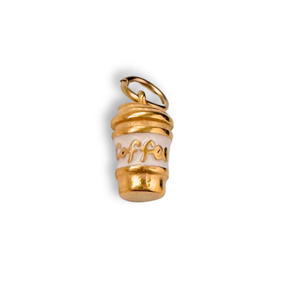 Gold Coffee Charm