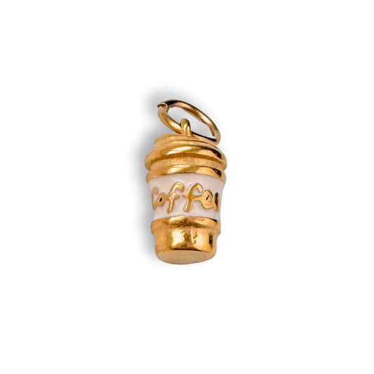 Gold Coffee Charm