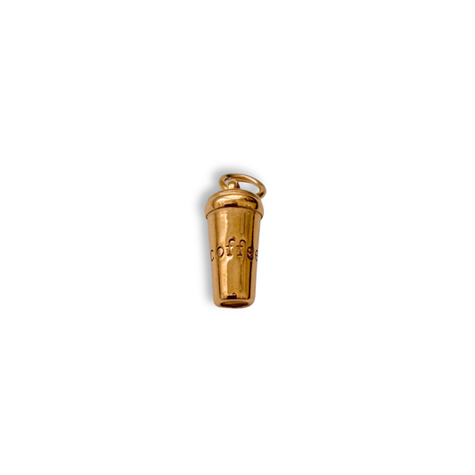 Gold Coffee Cup Charm