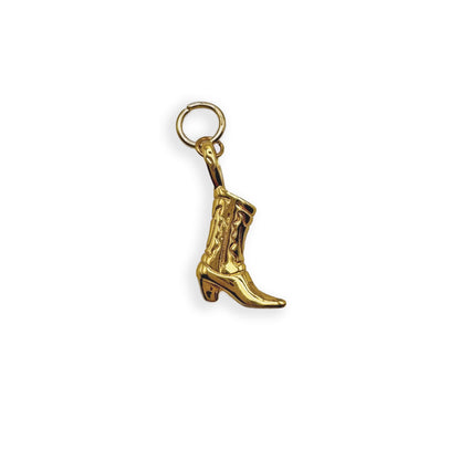 Gold Cowboy Boot Charm