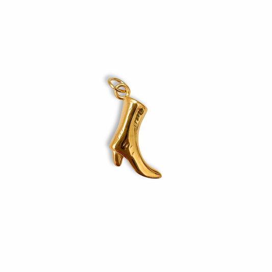 Gold Cowboy Boot Charm - Large