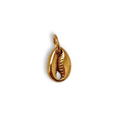 Gold Cowrie Shell Charm - Small