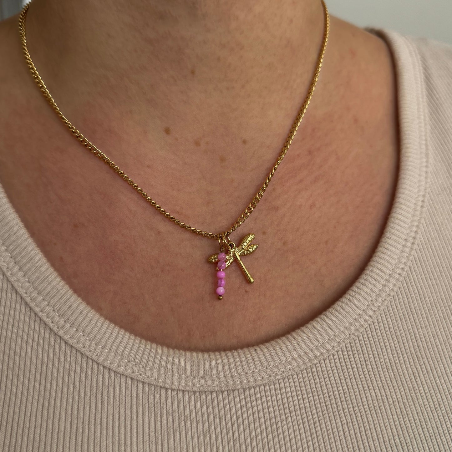 Gold Dragonfly Charm