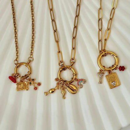 Gold Small Jewel Rainbow Charm