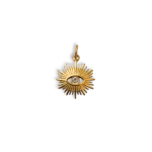Gold Jewel Evil Eye Charm