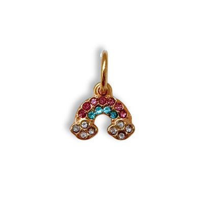 Gold Small Jewel Rainbow Charm
