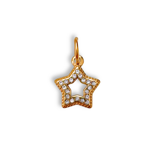 Gold Jewel Star Charm