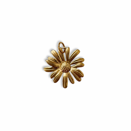 Gold Large Daisy Charm