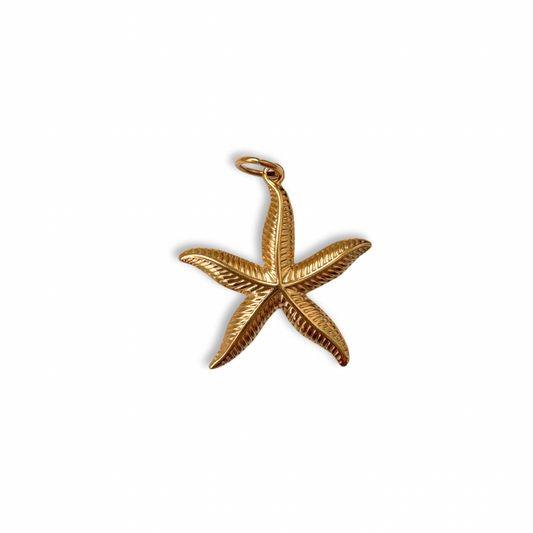 Gold Large Starfish Charm