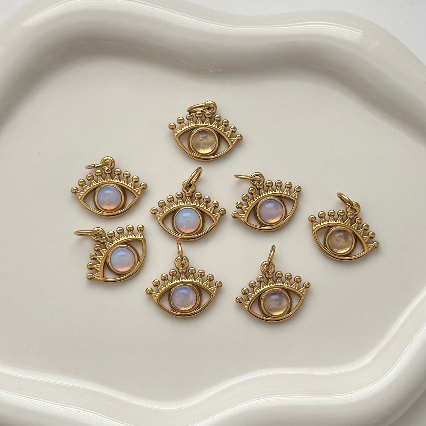 Gold Lustre Evil Eye Charm