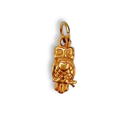 Gold Owl Charm