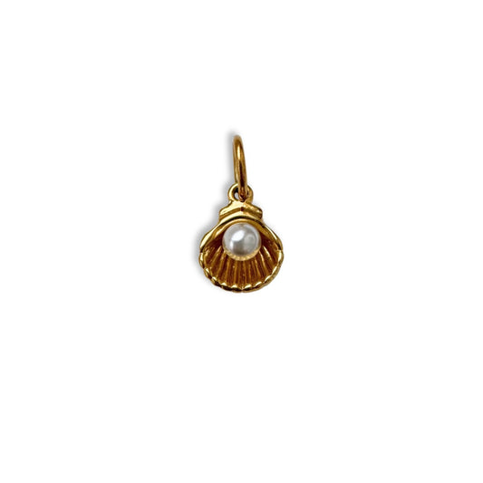 Gold Oyster Shell Charm