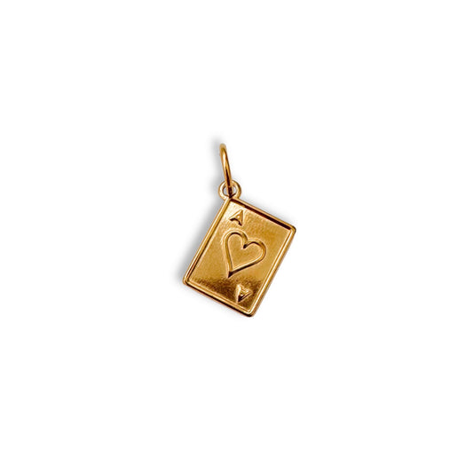Gold Playing Card Charm