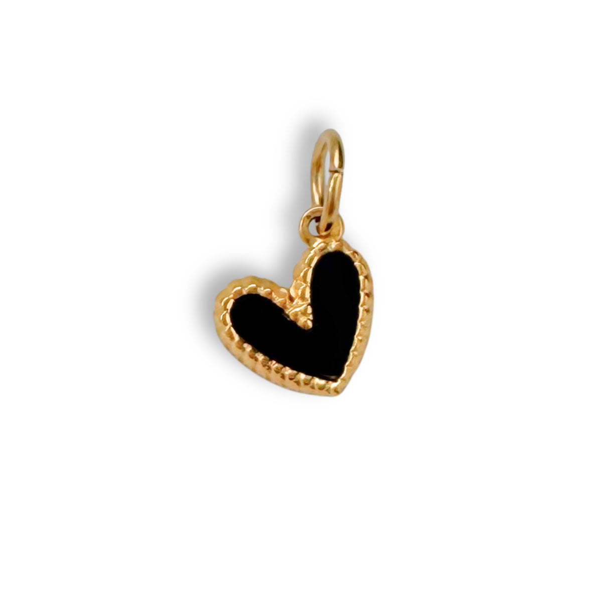 Gold Rebel Heart Charm