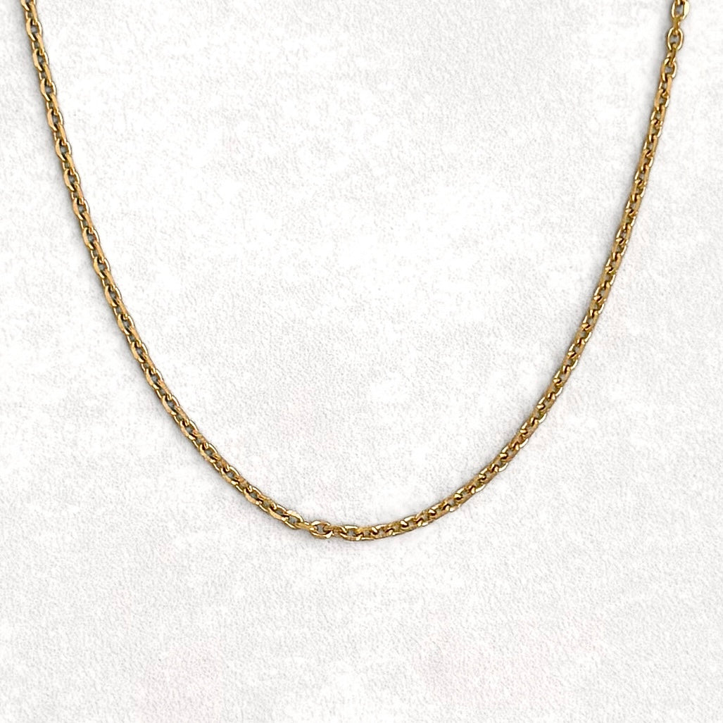 Gold Rolo Charm Necklace