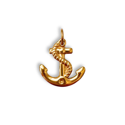 Gold Chunky Anchor Charm