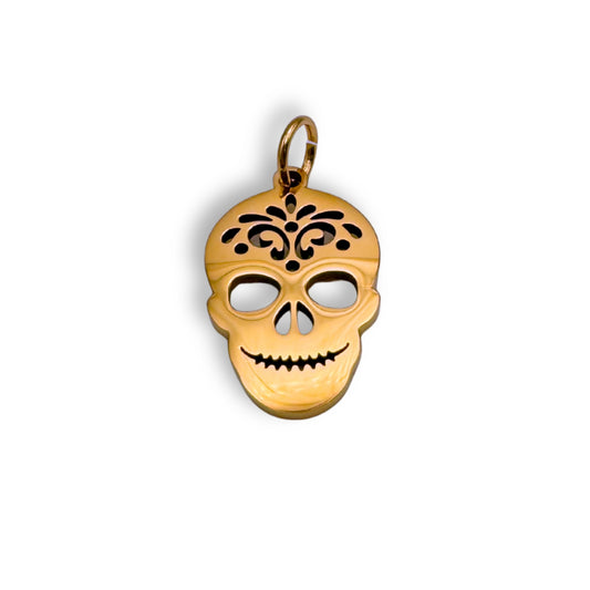 Gold Skull Charm