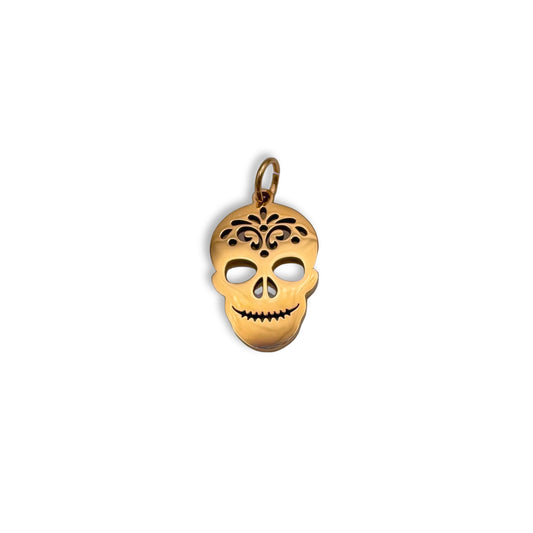 Gold Skull Charm