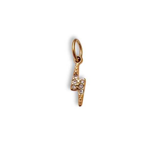 Gold Jewel Lightning Charm