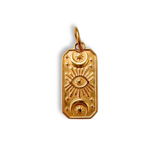 Gold Tarot Card Charm