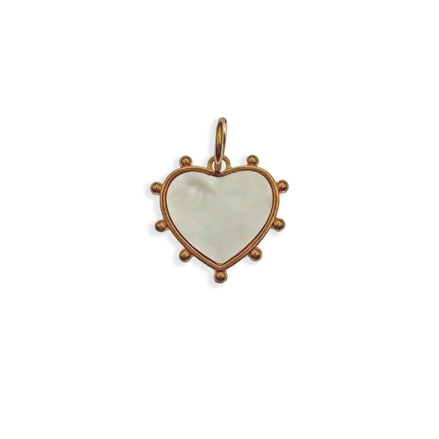 Gold Two-Faced Heart Charm