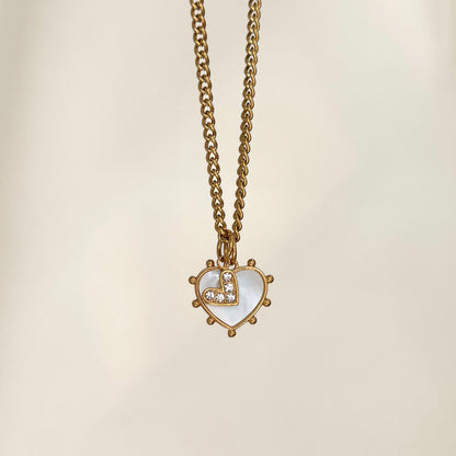 Gold Jewel Heart Charm