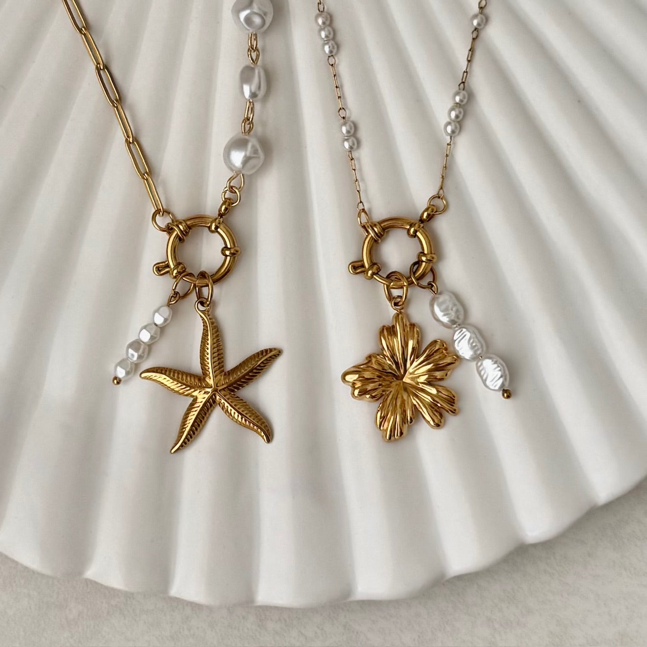Gold Large Starfish Charm