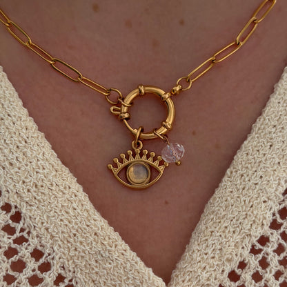 Gold Lustre Evil Eye Charm