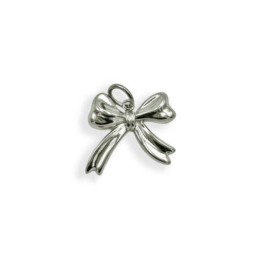 Silver Midi Bow Charm