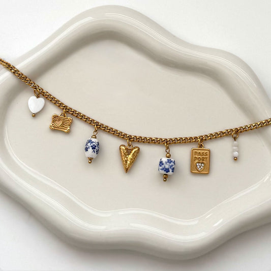 'Aegean Dreams' Multi Charm Necklace