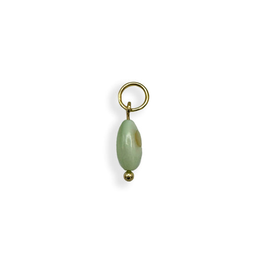 Green Pearl Charm - Gold