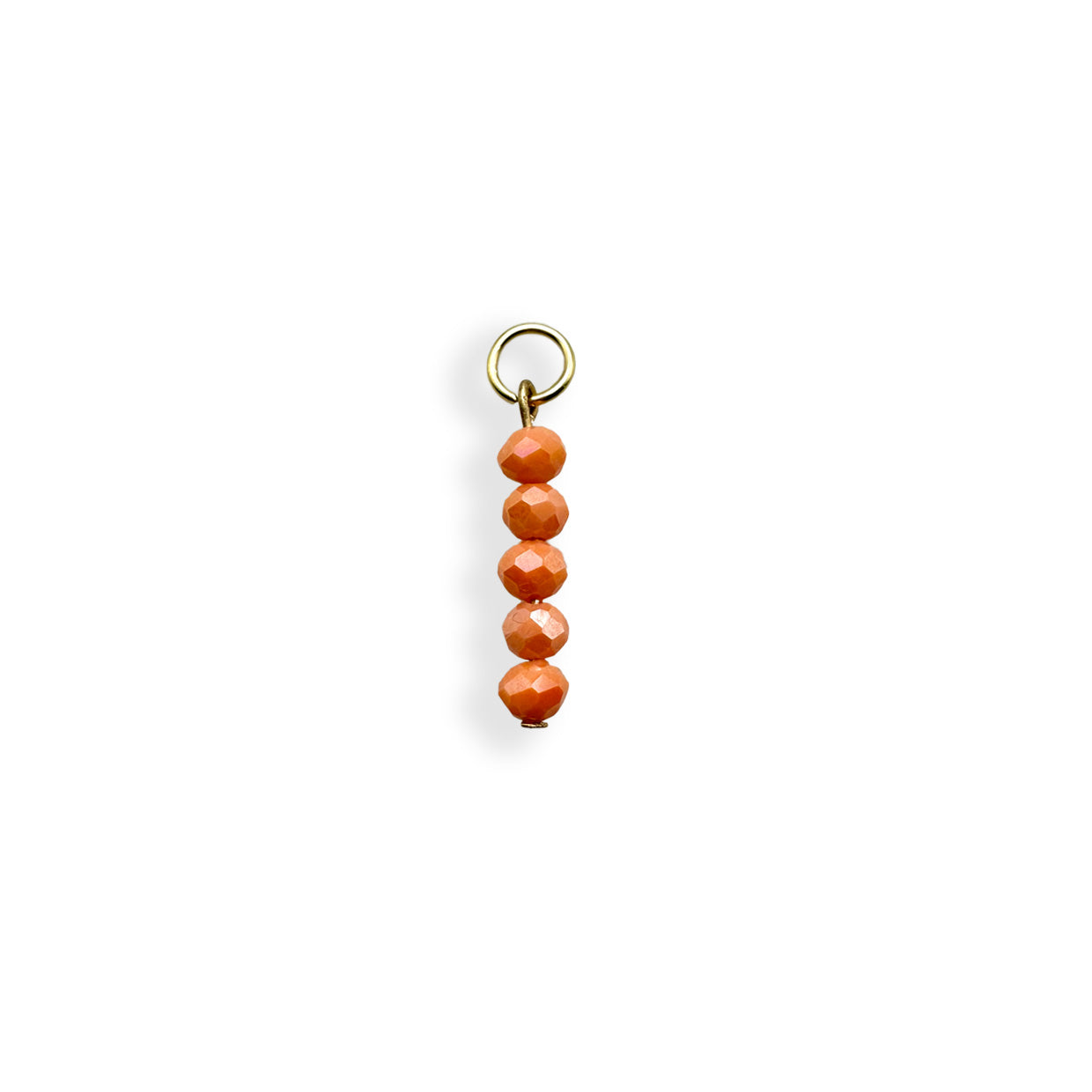 Peachy Beaded Charm - Gold