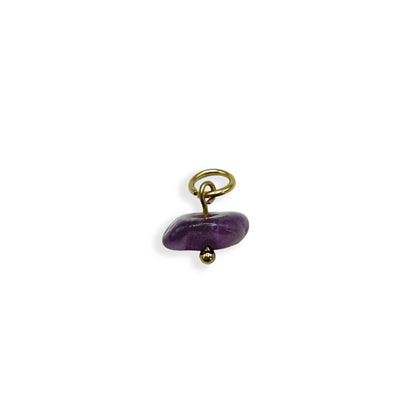 Purple Stone Charm - Gold