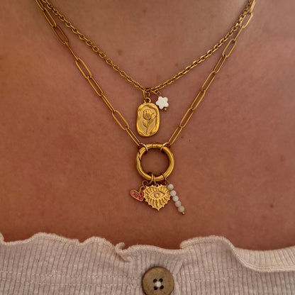 Gold Rose Pendant Charm
