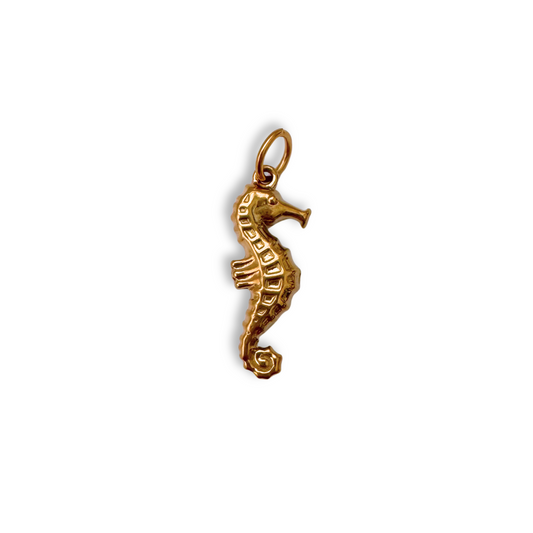 Gold Seahorse Charm