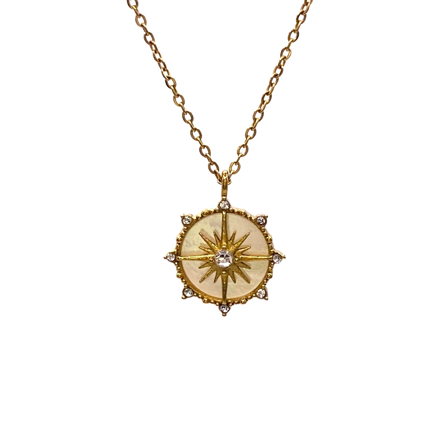 Shell Zircon Necklace