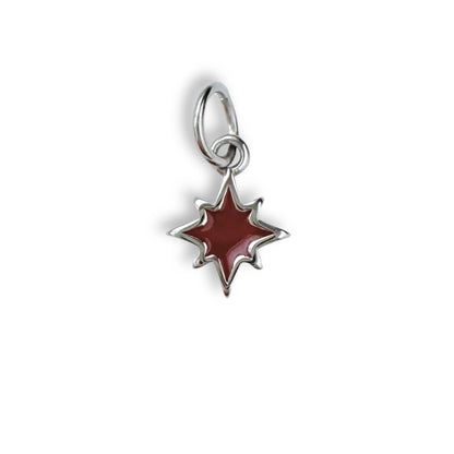 Silver Brown Star Charm