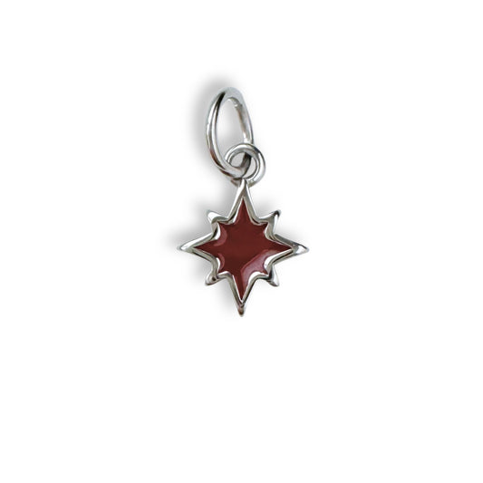 Silver Brown Star Charm