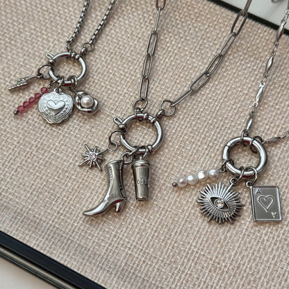 Silver Cowboy Boot Charm - Large