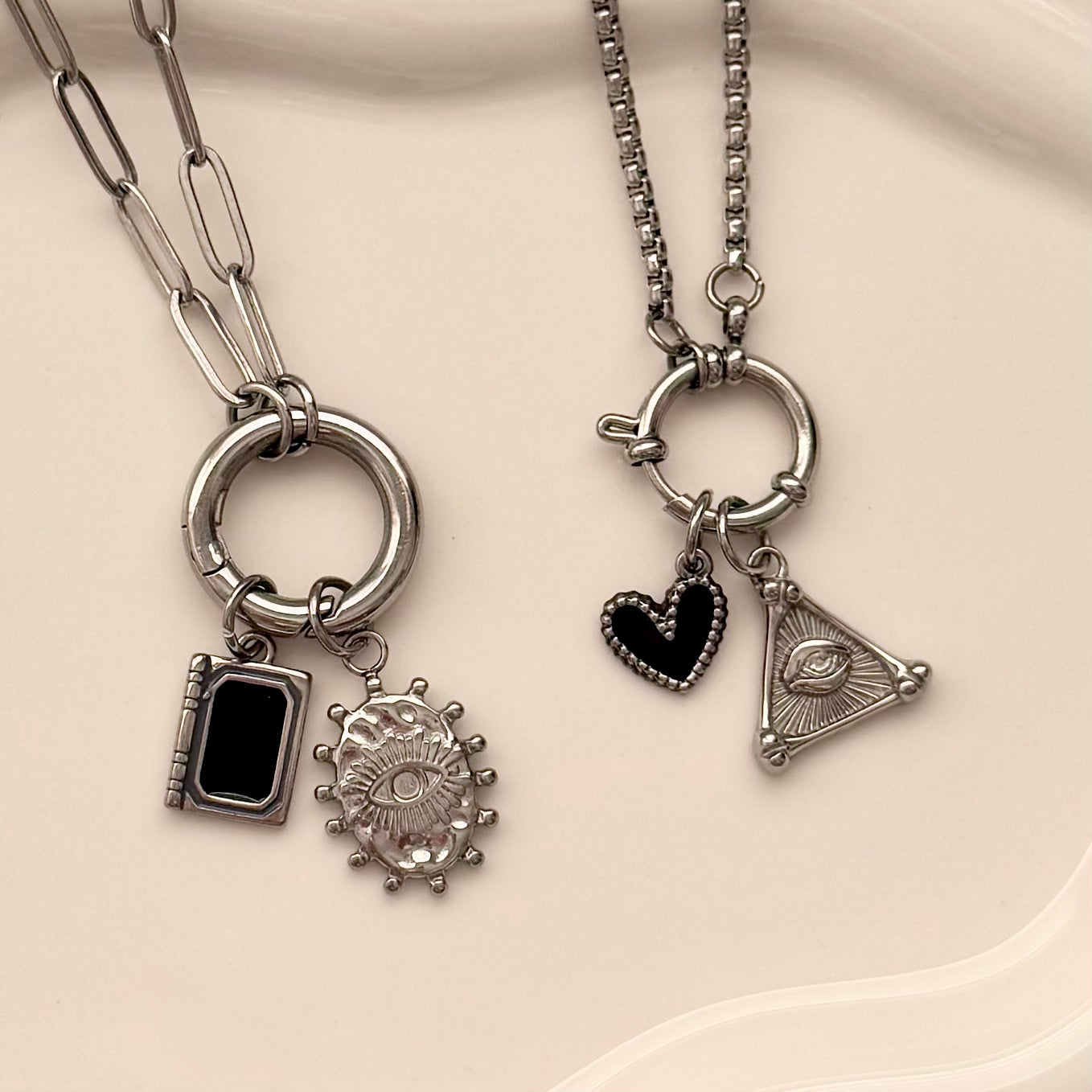 Silver Mystic Triangle Charm
