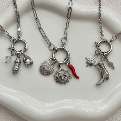 Silver Cowboy Boot Charm - Large