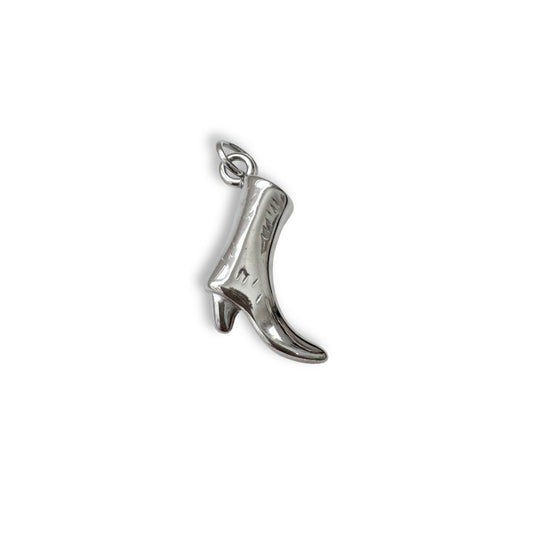 Silver Cowboy Boot Charm - Large